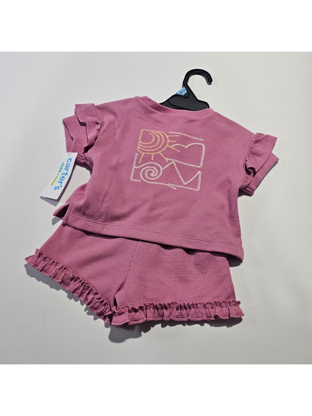 Carters toddler girls pink 2 piece shorts set Fun and Smiles